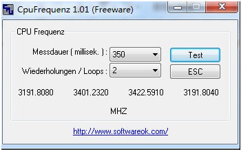 cpu運(yùn)行頻率檢測(cè)工具(CpuFrequenz)