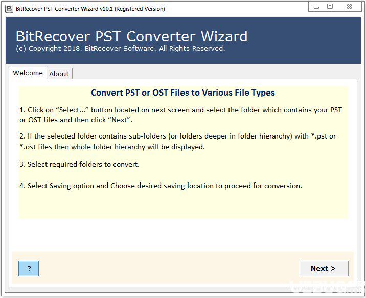 BitRecover PST Converter Wizard