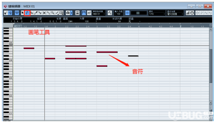 怎么使用Cubase軟件編寫MIDI音符