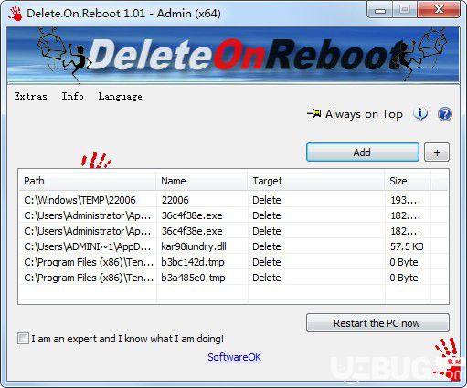 Delete.On.Reboot(重啟時(shí)刪除無(wú)用文件工具)