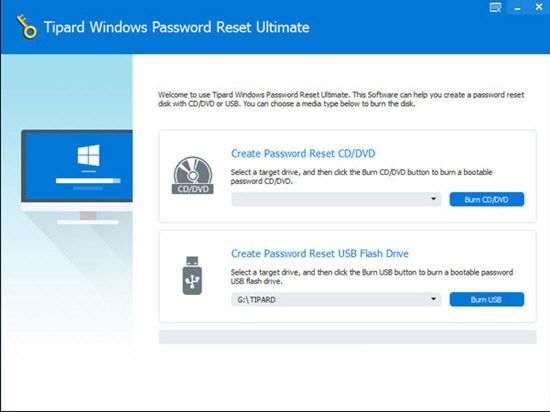 Tipard Windows Password Reset