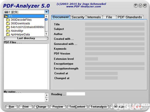 PDF Analyzer(PDF信息管理工具)