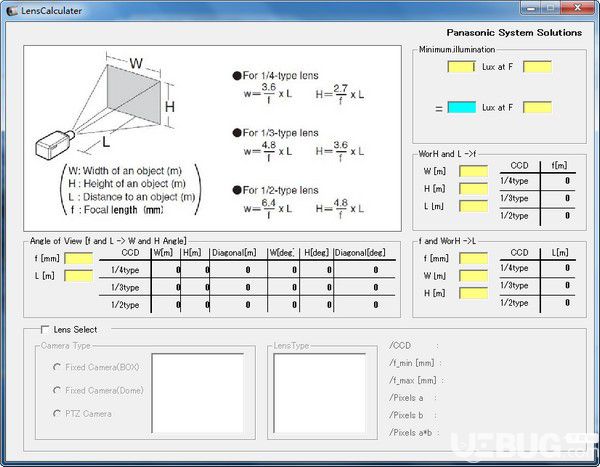 LensCalculater(攝像機(jī)鏡頭計(jì)算工具)