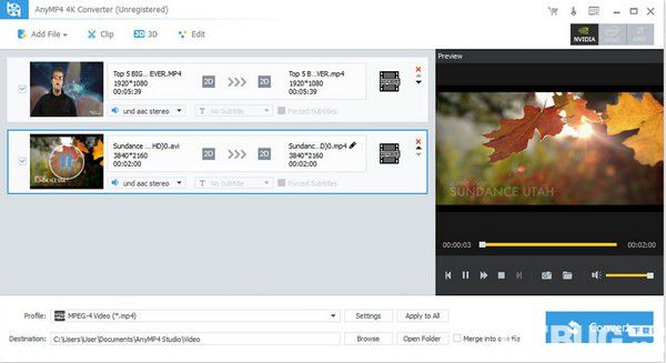 AnyMP4 4K Converter(視頻格式轉換軟件)