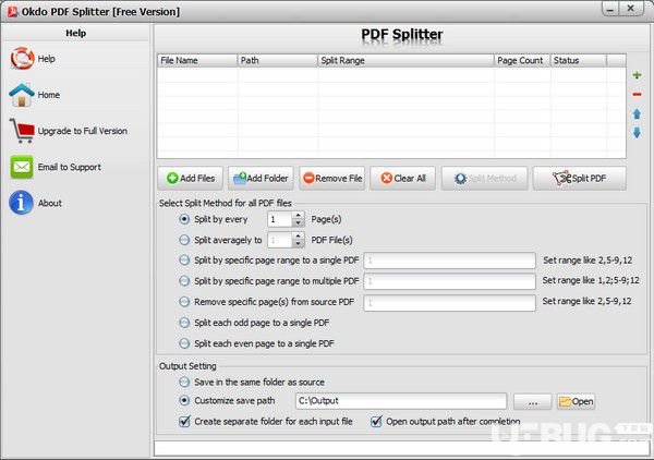 Okdo pdf Splitter(PDF分割工具)