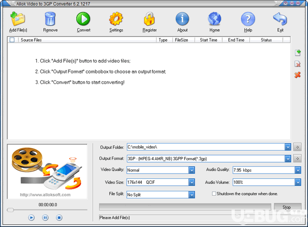Allok Video to 3GP Converter(視頻轉(zhuǎn)換成3GP格式)