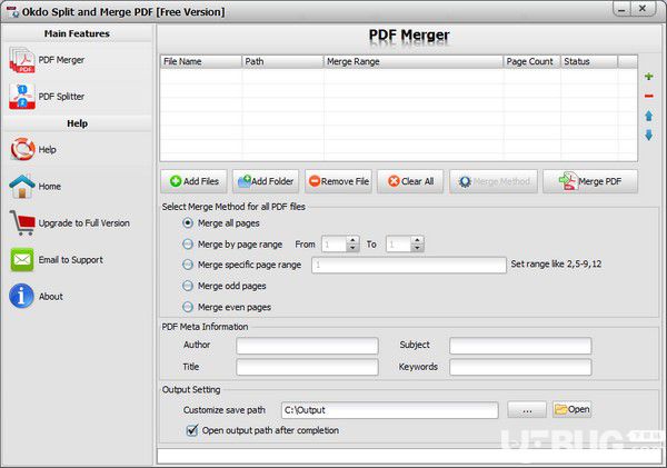 Okdo Split and Merge PDF(PDF拆分合并工具)