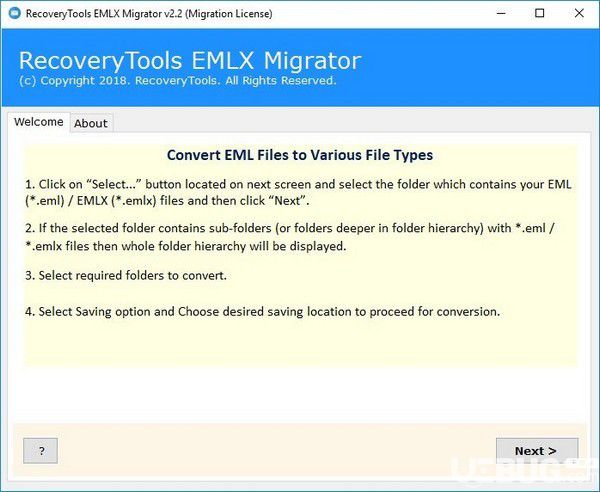 RecoveryTools EMLX Migrator(EMXL轉(zhuǎn)換器)