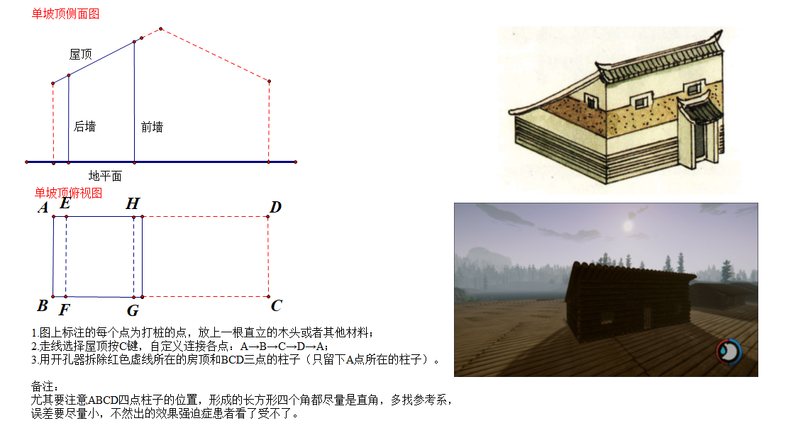 《森林》游戲中傳統(tǒng)古風(fēng)建筑怎么建造