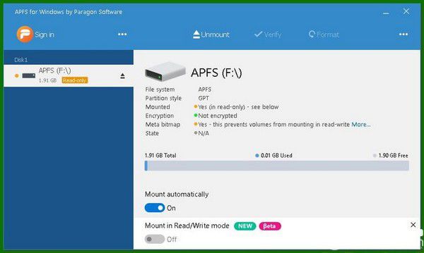 APFS for Windows(APFS格式轉換工具)