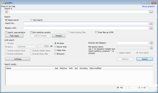 grepWin(文件搜索替換工具)