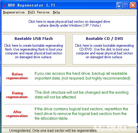 HDD Regenerator硬盤恢復工具使用方法教程