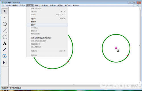 怎么使用幾何畫(huà)板畫(huà)兩圓的內(nèi)公切線