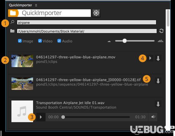 Quickimporter(AE/PR文件素材快速導入瀏覽插件)