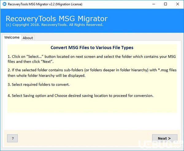 RecoveryTools MSG Migrator(MSG文件轉(zhuǎn)換器)