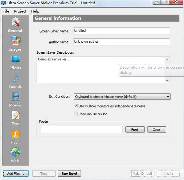 Ultra Screen Saver Maker(屏保制作軟件)