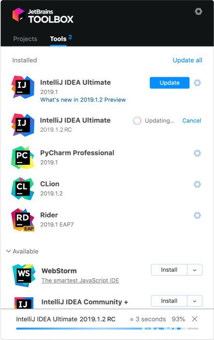JetBrains Toolbox(JetBrains軟件管理工具)v1.17.7018免費(fèi)版【2】