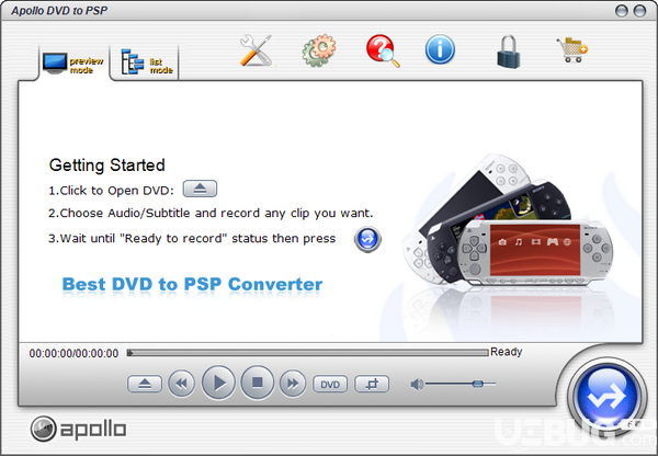 Apollo DVD to PSP(DVD轉(zhuǎn)PSP工具)v6.1免費(fèi)版【1】