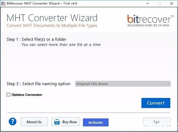 BitRecover MHT Converter Wizard(MHT文件轉(zhuǎn)換工具)