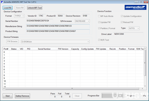 ASM1051量產(chǎn)工具(Asmedia ASM1051 MP Tool)