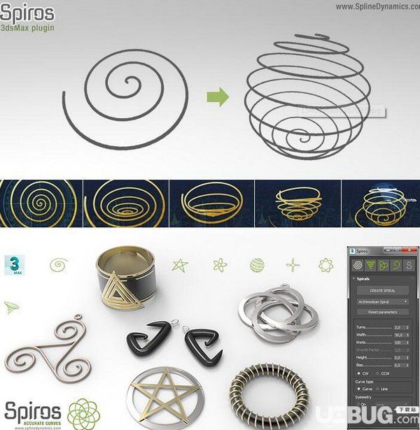 Spiros(3DMax螺旋樣制作插件)v1.01免費(fèi)版