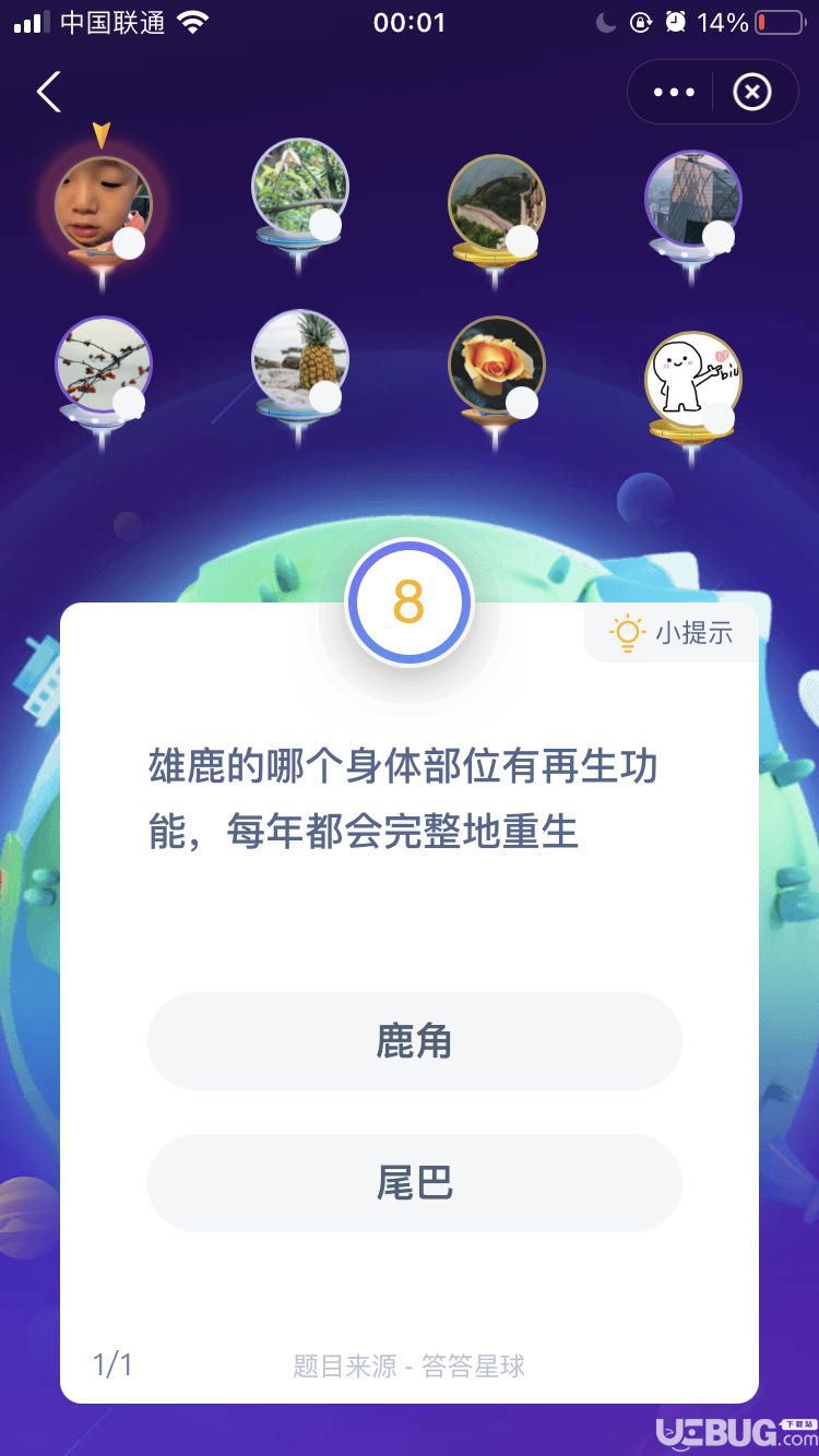 支付寶螞蟻莊園小課堂雄鹿的哪個身體部位有再生功能，每年都會完整地重生