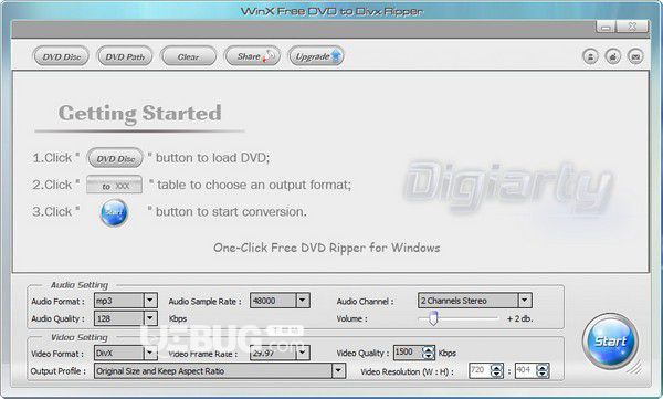 WinX Free DVD to DivX Ripper v3.1.17.0免費版