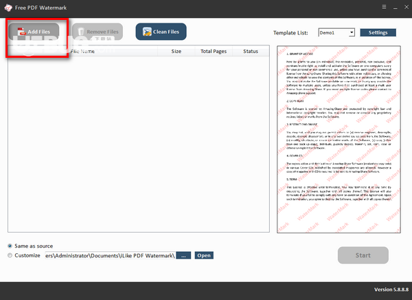 Free PDF Watermark(PDF加水印工具)v5.8.8.8免費版【3】