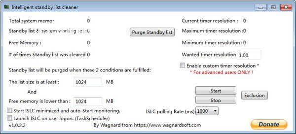 Intelligent standby list cleaner