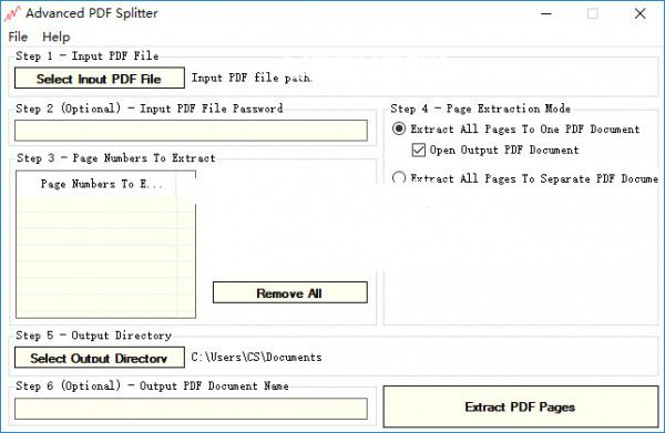 Advanced PDF Splitter(PDF拆分軟件)v1.2免費(fèi)版