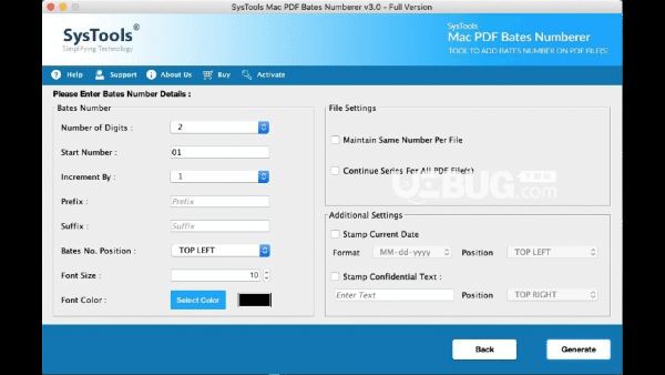 PDF Bates Numberer Tool Mac版