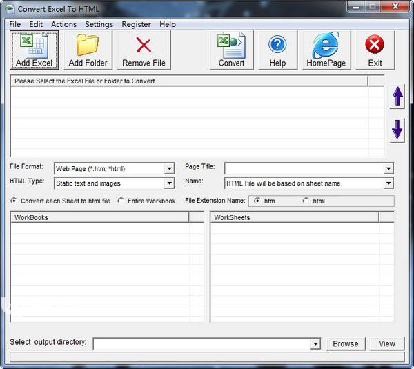 Convert Excel to HTML(Excel轉(zhuǎn)HTML工具)