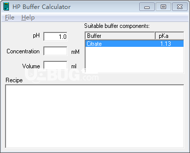 HP Buffer Calculator(緩沖液配置計(jì)算軟件)v1.0免費(fèi)版【2】