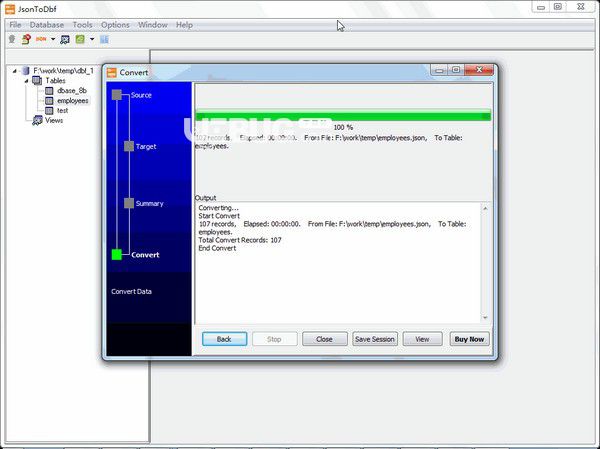 JsonToDbf(數據庫轉換工具)v1.7免費版