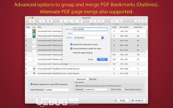 MergePDF Mac版