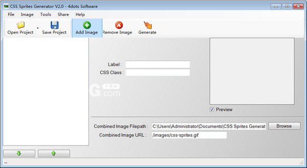 CSS Sprites Generator(CSS Sprites生成工具)v2.0免費版