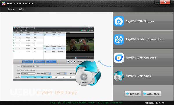 AnyMP4 DVD Toolkit(DVD多功能工具箱)