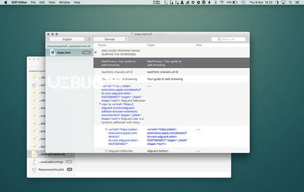 Xliff Editor for Mac