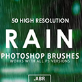 Rain Photoshop Brushes(50款PS下雨筆刷)免費版