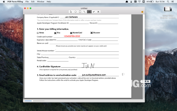 PDF Form Filling Mac版