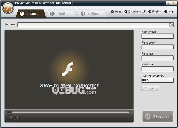 iPixSoft SWF to MP4 Converter(SWF轉(zhuǎn)MP4軟件)