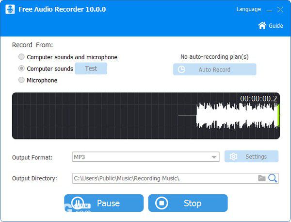 Free Audio Recorder(電腦錄音軟件)v6.3.2免費(fèi)漢化版