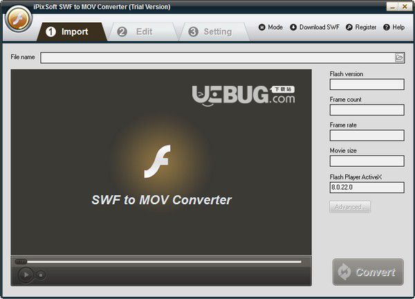 iPixSoft SWF to MOV Converter(SWF轉(zhuǎn)MOV軟件)