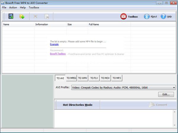 Boxoft free MP4 to AVI Converter v1.0免費版【1】