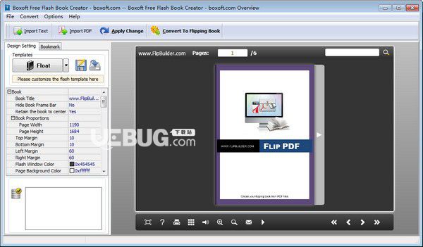 Boxoft Free Flash Book Creator(翻頁電子書制作工具)