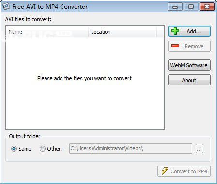 Free AVI to MP4 Converter v1.0免費(fèi)版