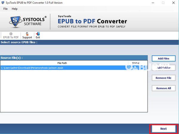 SysTools EPUB to PDF Converter v1.0免費(fèi)版【4】