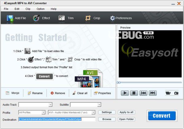 4Easysoft MP4 to AVI Converter v3.2.26免費(fèi)版