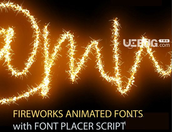 Fireworks Animated Font Pack with Tool