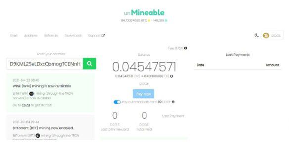 unmineable(狗狗幣挖礦軟件)